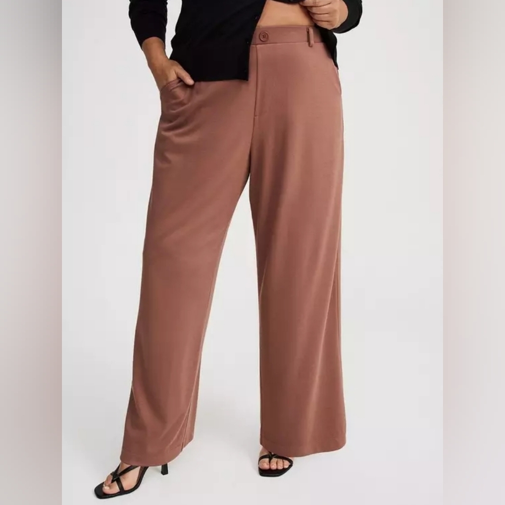 Torrid High-Rise Wide Leg Twill Pant Size 3x TALL 22/24 TALL New